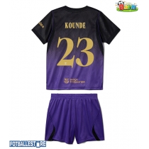 Barcelona Jules Kounde #23 Bortedraktsett Barn 2026-27 Kortermet (+ Korte bukser)